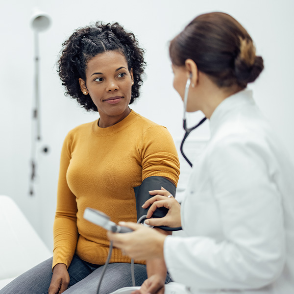 Woman at the doctor